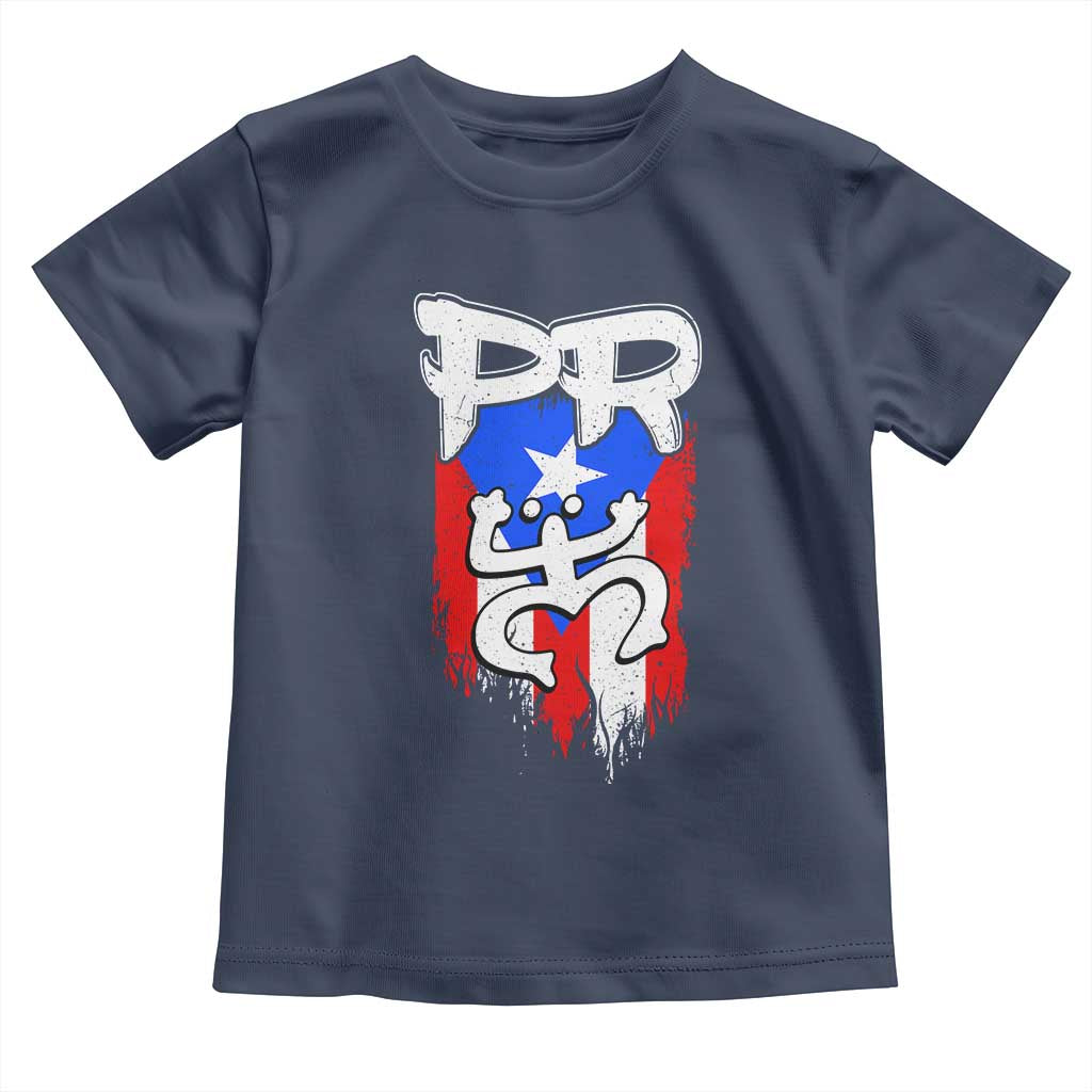 Puerto Rico Flag Hispanic Heritage Month Boricua Taino Coqui Frog Toddler T Shirt - Wonder Print Shop