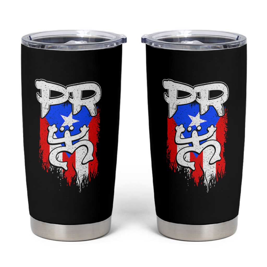 Puerto Rico Flag Hispanic Heritage Month Boricua Taino Coqui Frog Tumbler Cup - Wonder Print Shop