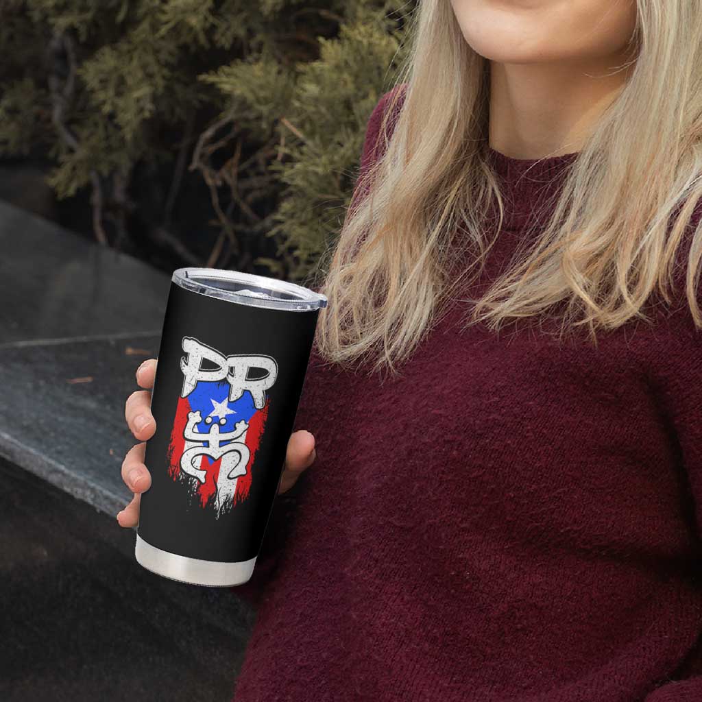 Puerto Rico Flag Hispanic Heritage Month Boricua Taino Coqui Frog Tumbler Cup - Wonder Print Shop