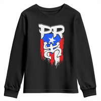 Puerto Rico Flag Hispanic Heritage Month Boricua Taino Coqui Frog Youth Sweatshirt - Wonder Print Shop