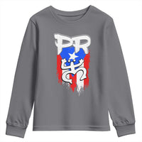 Puerto Rico Flag Hispanic Heritage Month Boricua Taino Coqui Frog Youth Sweatshirt - Wonder Print Shop