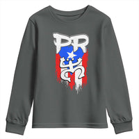 Puerto Rico Flag Hispanic Heritage Month Boricua Taino Coqui Frog Youth Sweatshirt - Wonder Print Shop
