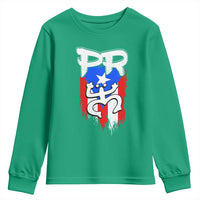 Puerto Rico Flag Hispanic Heritage Month Boricua Taino Coqui Frog Youth Sweatshirt - Wonder Print Shop