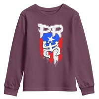 Puerto Rico Flag Hispanic Heritage Month Boricua Taino Coqui Frog Youth Sweatshirt - Wonder Print Shop