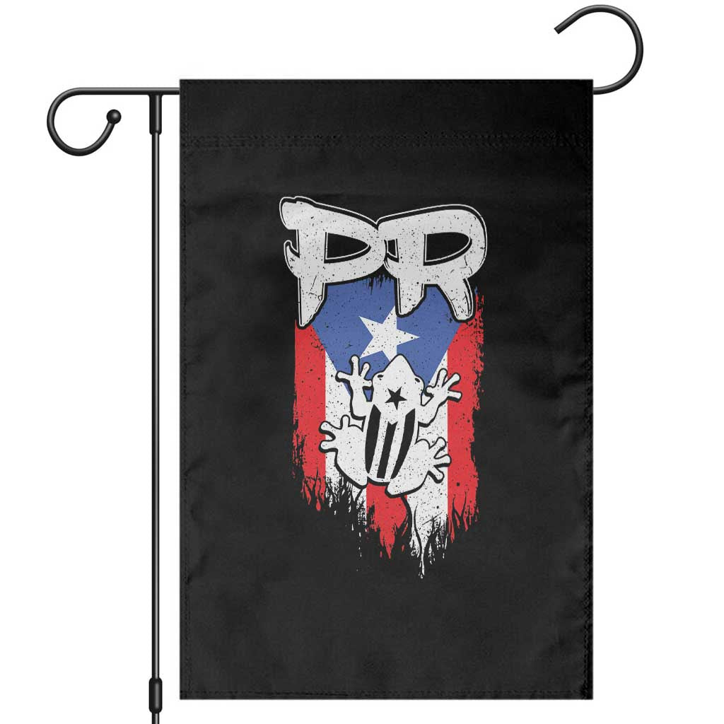 Puerto Rico Flag Hispanic Heritage Month Boricua Coqui Frog Garden Flag - Wonder Print Shop