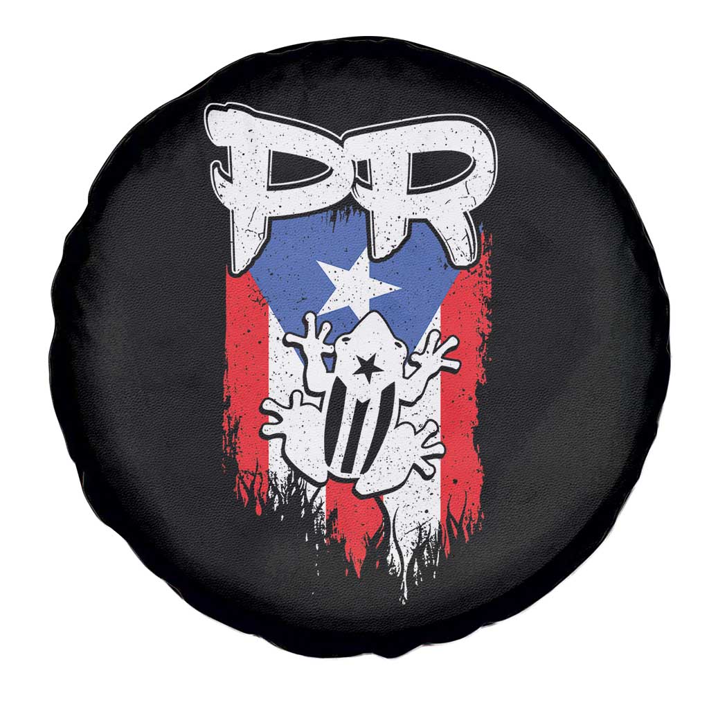Puerto Rico Flag Hispanic Heritage Month Boricua Coqui Frog Spare Tire Cover - Wonder Print Shop