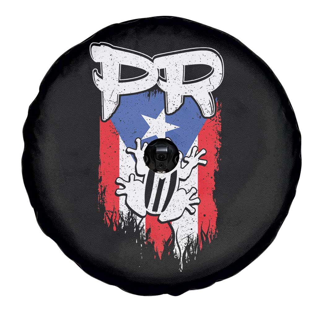 Puerto Rico Flag Hispanic Heritage Month Boricua Coqui Frog Spare Tire Cover - Wonder Print Shop