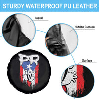 Puerto Rico Flag Hispanic Heritage Month Boricua Coqui Frog Spare Tire Cover - Wonder Print Shop