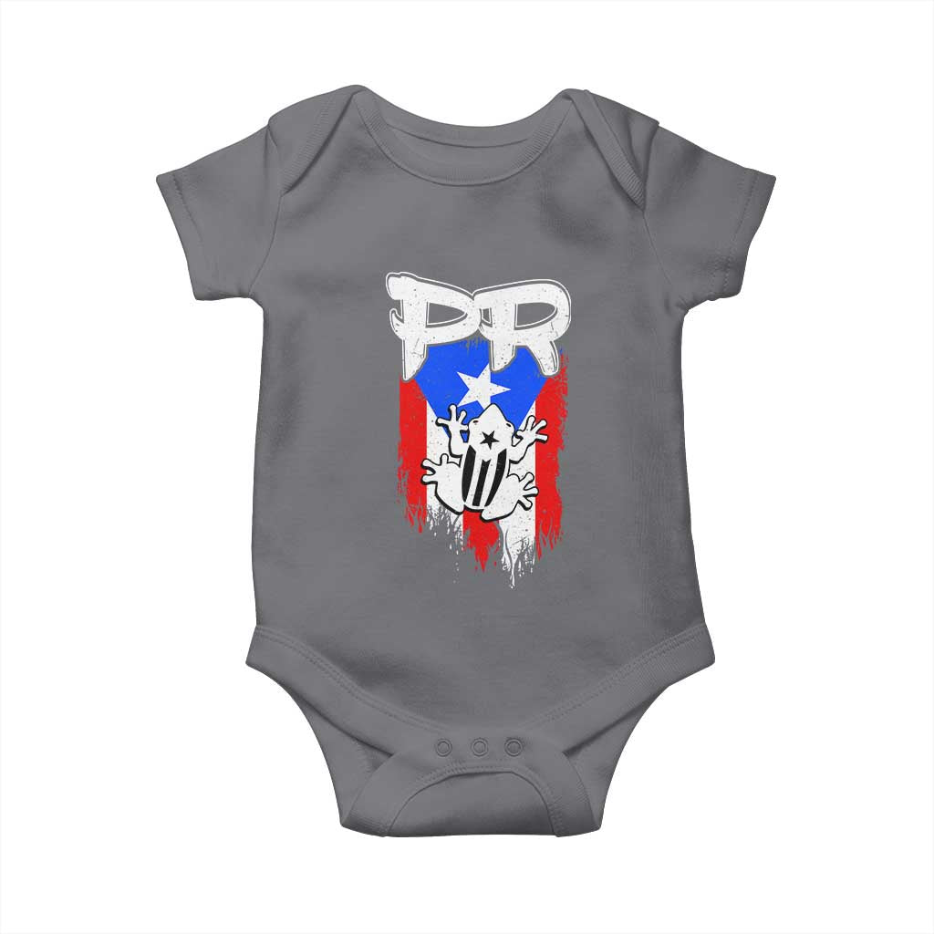 Puerto Rico Flag Hispanic Heritage Month Boricua Coqui Frog Baby Onesie - Wonder Print Shop