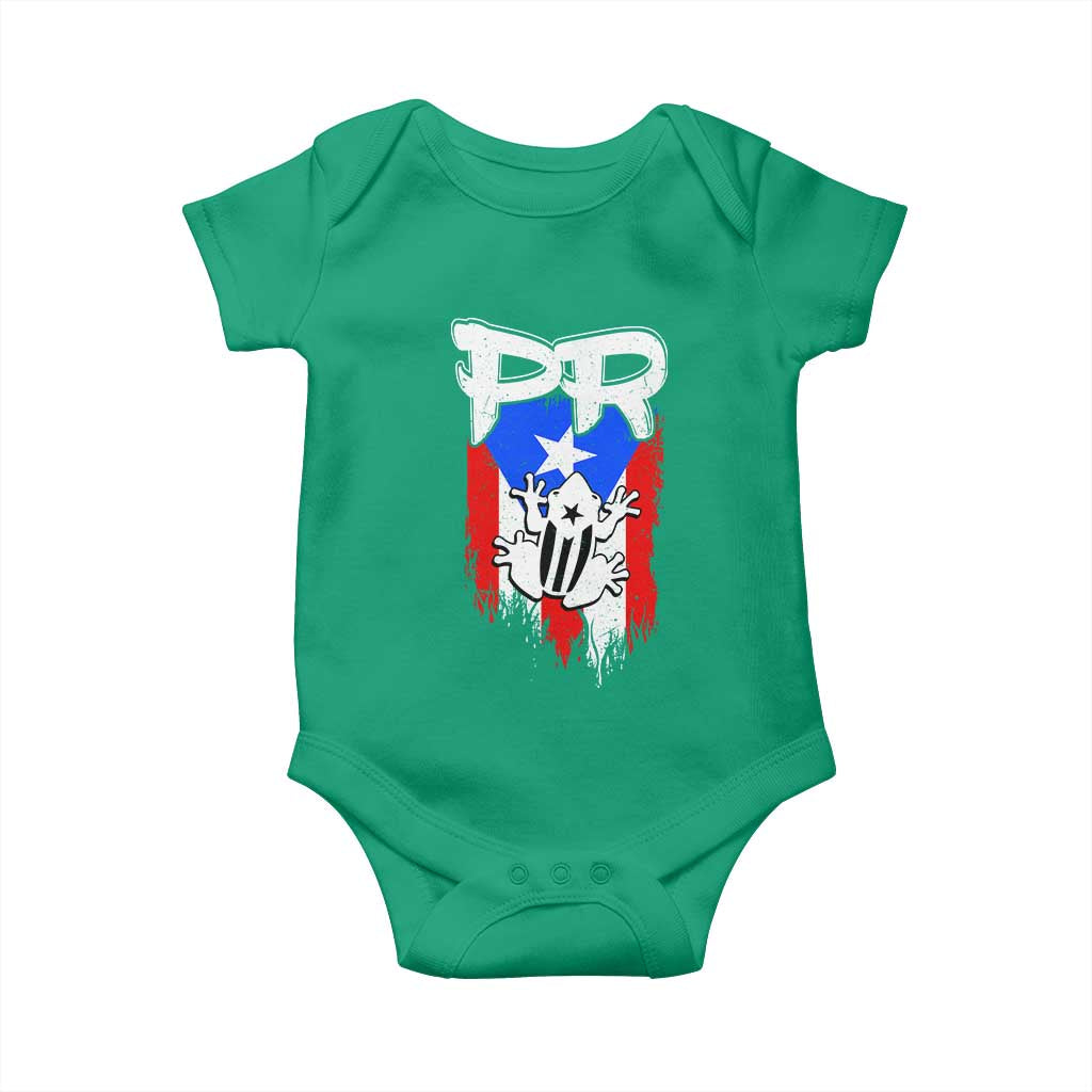 Puerto Rico Flag Hispanic Heritage Month Boricua Coqui Frog Baby Onesie - Wonder Print Shop