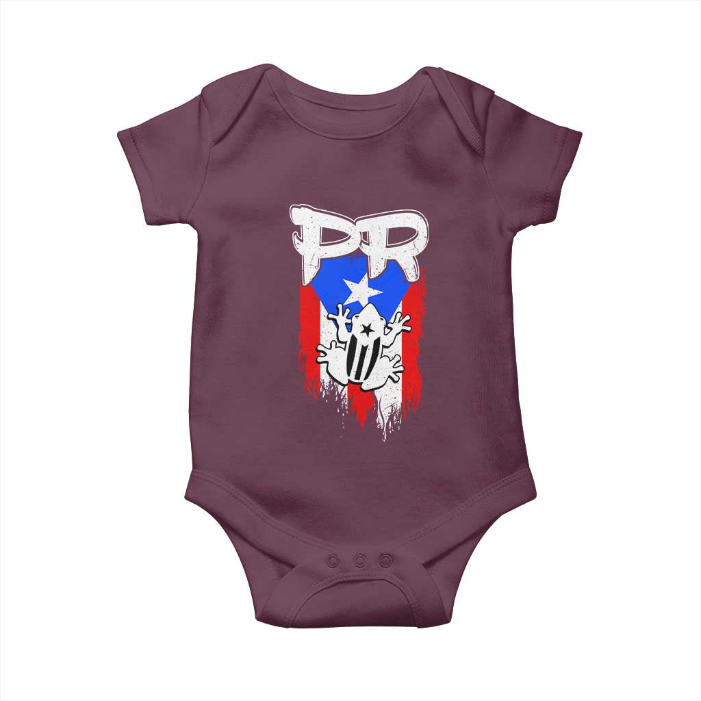 Puerto Rico Flag Hispanic Heritage Month Boricua Coqui Frog Baby Onesie - Wonder Print Shop