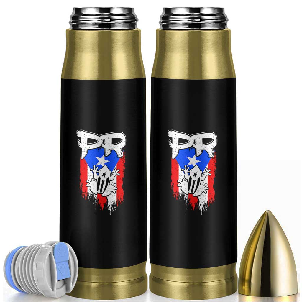 Puerto Rico Flag Hispanic Heritage Month Boricua Coqui Frog Bullet Tumbler - Wonder Print Shop