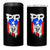 Puerto Rico Flag Hispanic Heritage Month Boricua Coqui Frog 4 in 1 Can Cooler Tumbler - Wonder Print Shop