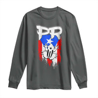 Puerto Rico Flag Hispanic Heritage Month Boricua Coqui Frog Long Sleeve Shirt - Wonder Print Shop