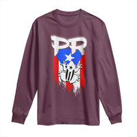 Puerto Rico Flag Hispanic Heritage Month Boricua Coqui Frog Long Sleeve Shirt - Wonder Print Shop