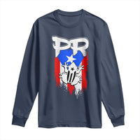 Puerto Rico Flag Hispanic Heritage Month Boricua Coqui Frog Long Sleeve Shirt - Wonder Print Shop