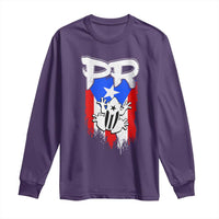 Puerto Rico Flag Hispanic Heritage Month Boricua Coqui Frog Long Sleeve Shirt - Wonder Print Shop