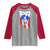 Puerto Rico Flag Hispanic Heritage Month Boricua Coqui Frog Raglan Shirt - Wonder Print Shop