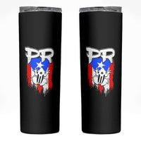 Puerto Rico Flag Hispanic Heritage Month Boricua Coqui Frog Skinny Tumbler - Wonder Print Shop