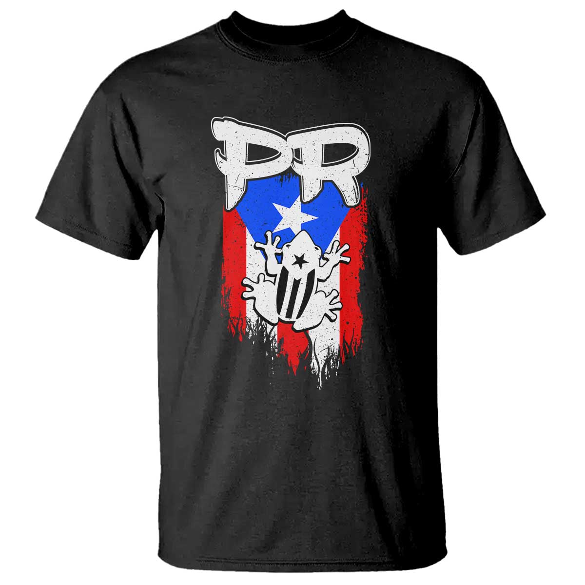 Puerto Rico Flag Hispanic Heritage Month Boricua Coqui Frog T Shirt - Wonder Print Shop