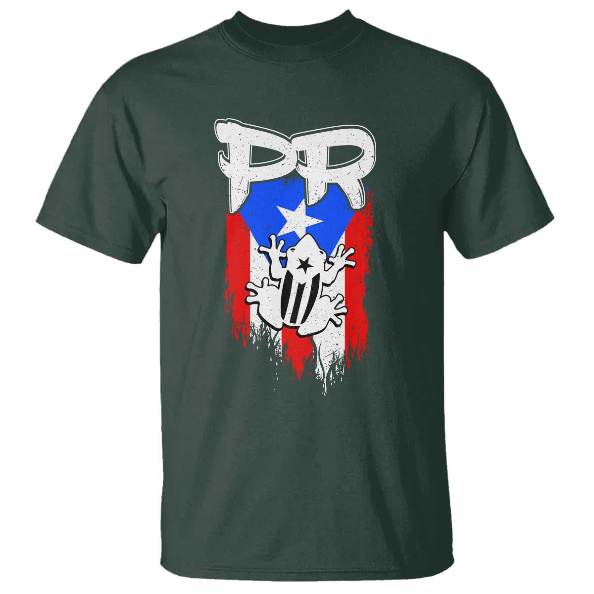 Puerto Rico Flag Hispanic Heritage Month Boricua Coqui Frog T Shirt - Wonder Print Shop