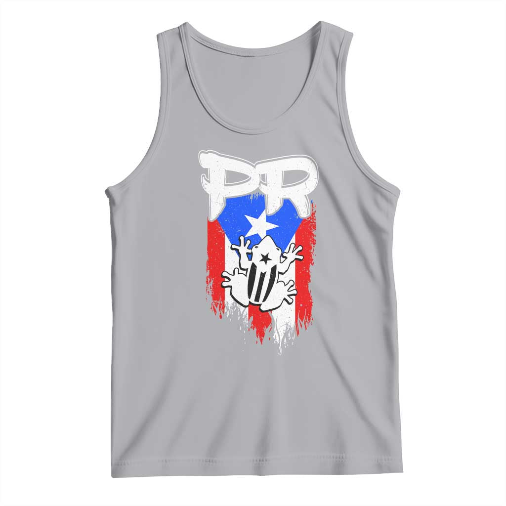 Puerto Rico Flag Hispanic Heritage Month Boricua Coqui Frog Tank Top - Wonder Print Shop