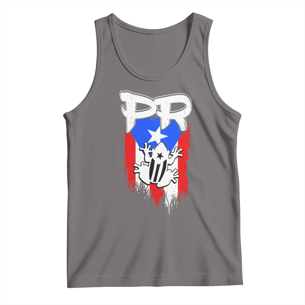 Puerto Rico Flag Hispanic Heritage Month Boricua Coqui Frog Tank Top - Wonder Print Shop