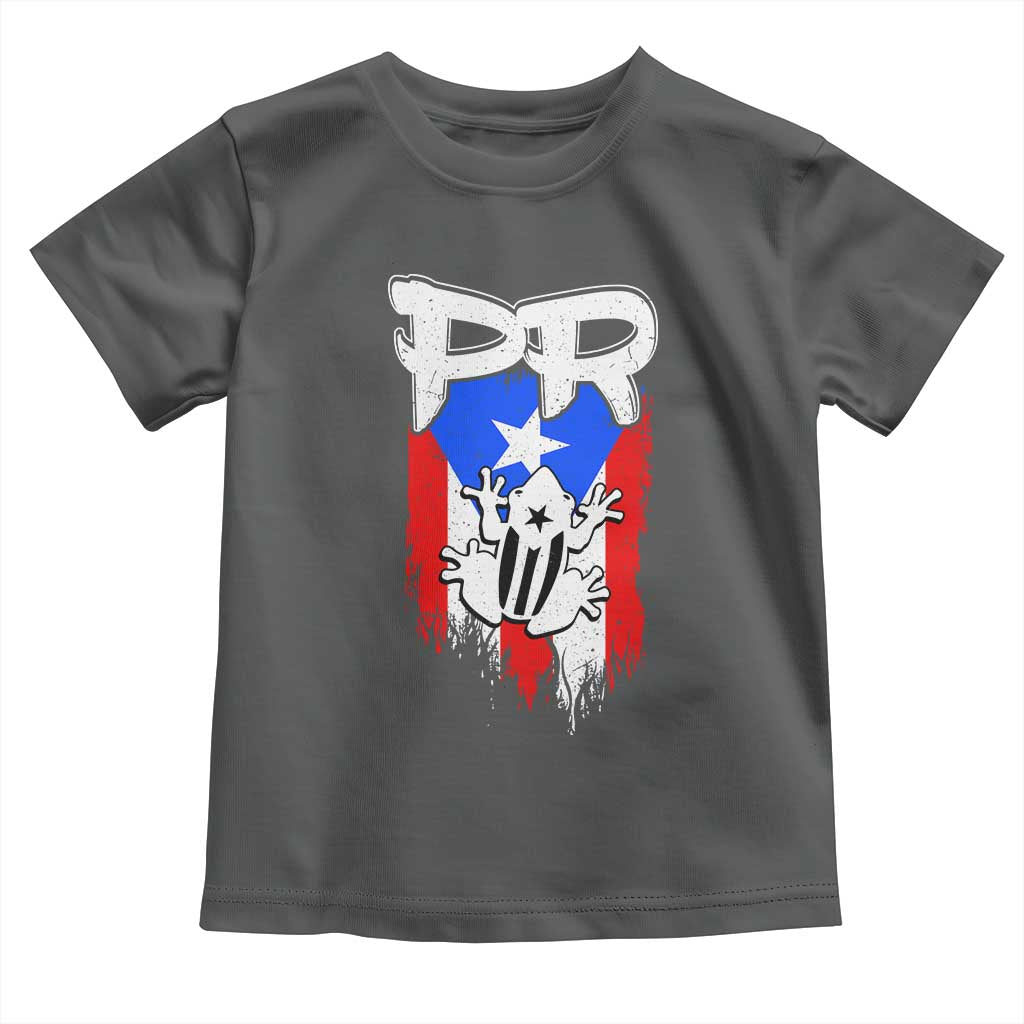 Puerto Rico Flag Hispanic Heritage Month Boricua Coqui Frog Toddler T Shirt - Wonder Print Shop