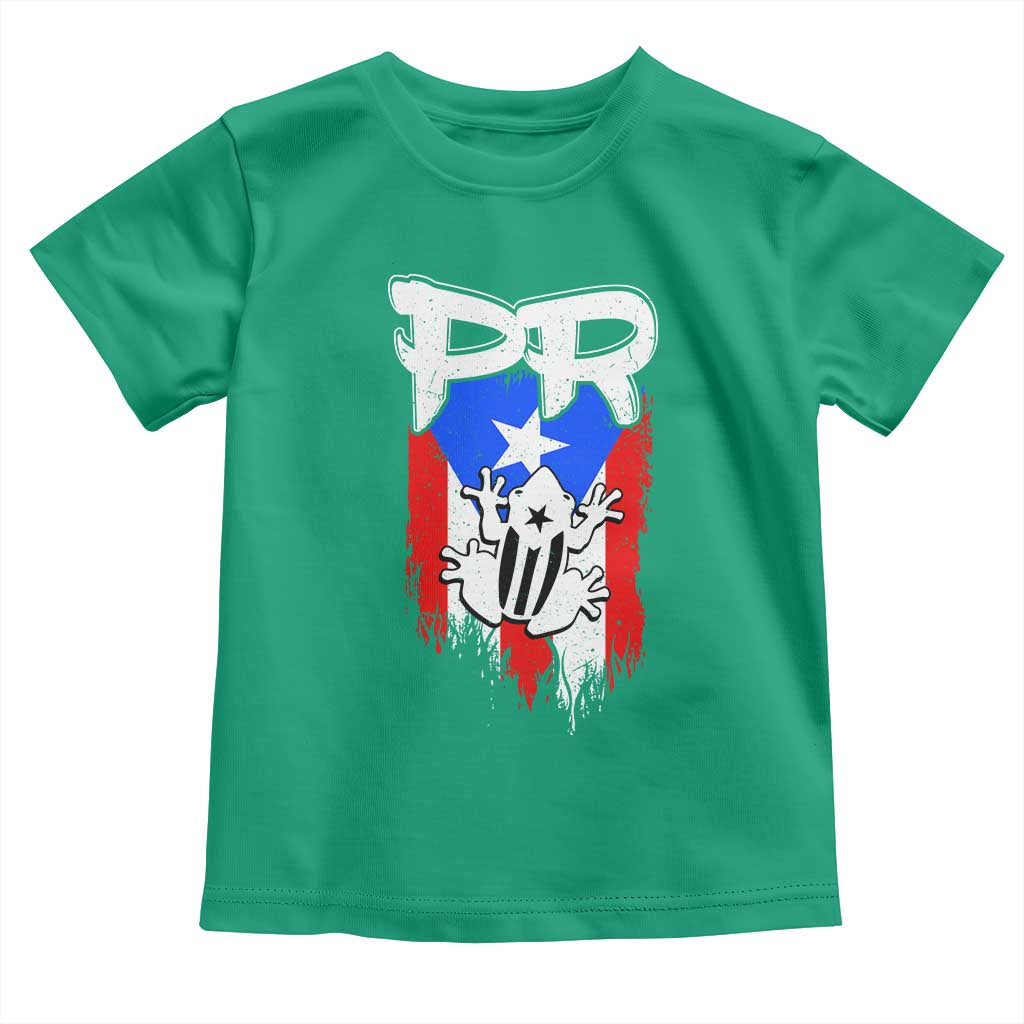 Puerto Rico Flag Hispanic Heritage Month Boricua Coqui Frog Toddler T Shirt - Wonder Print Shop