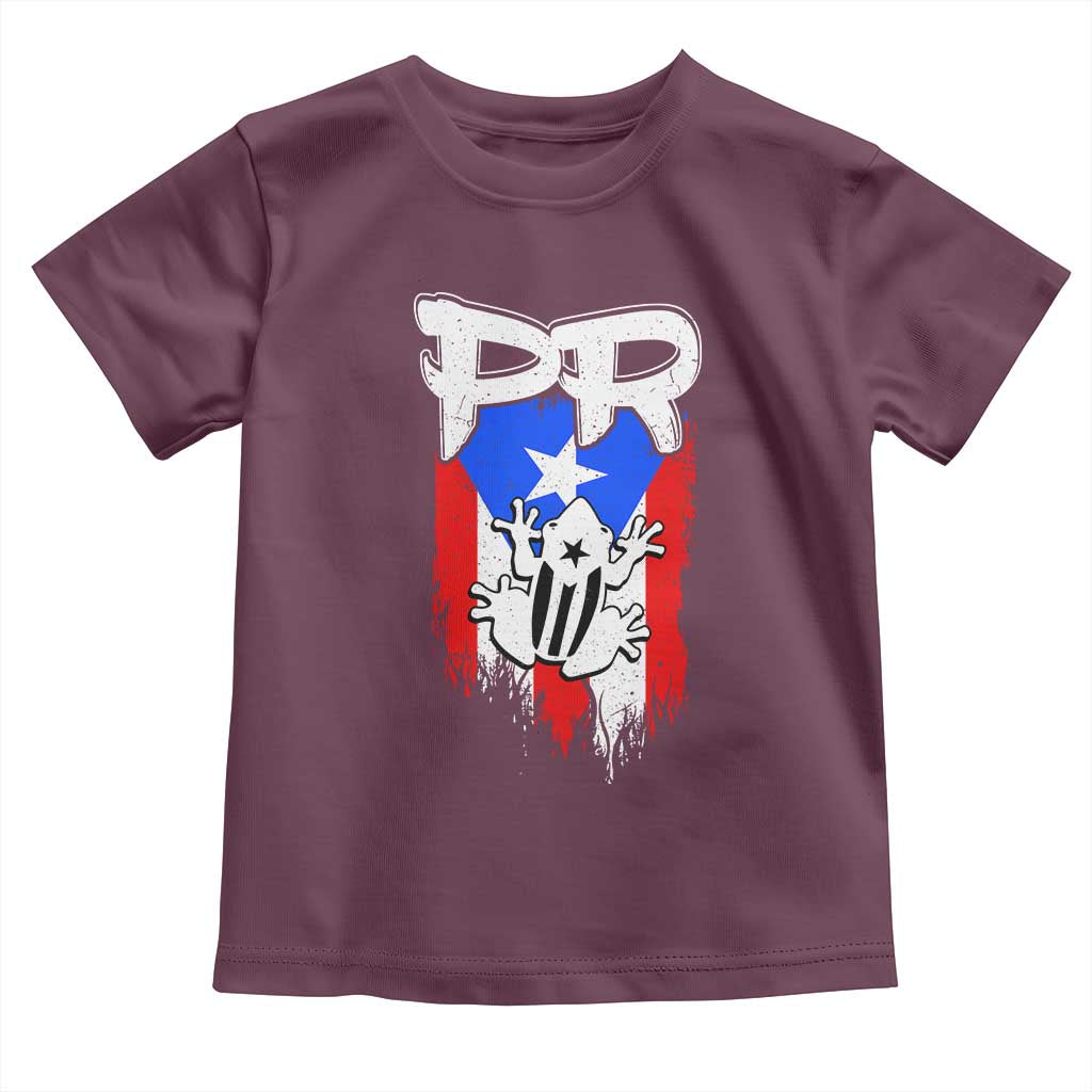 Puerto Rico Flag Hispanic Heritage Month Boricua Coqui Frog Toddler T Shirt - Wonder Print Shop