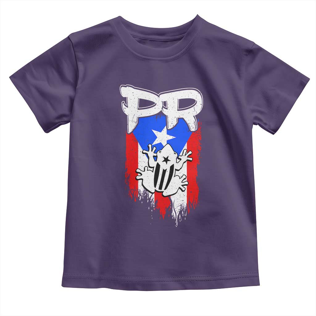 Puerto Rico Flag Hispanic Heritage Month Boricua Coqui Frog Toddler T Shirt - Wonder Print Shop