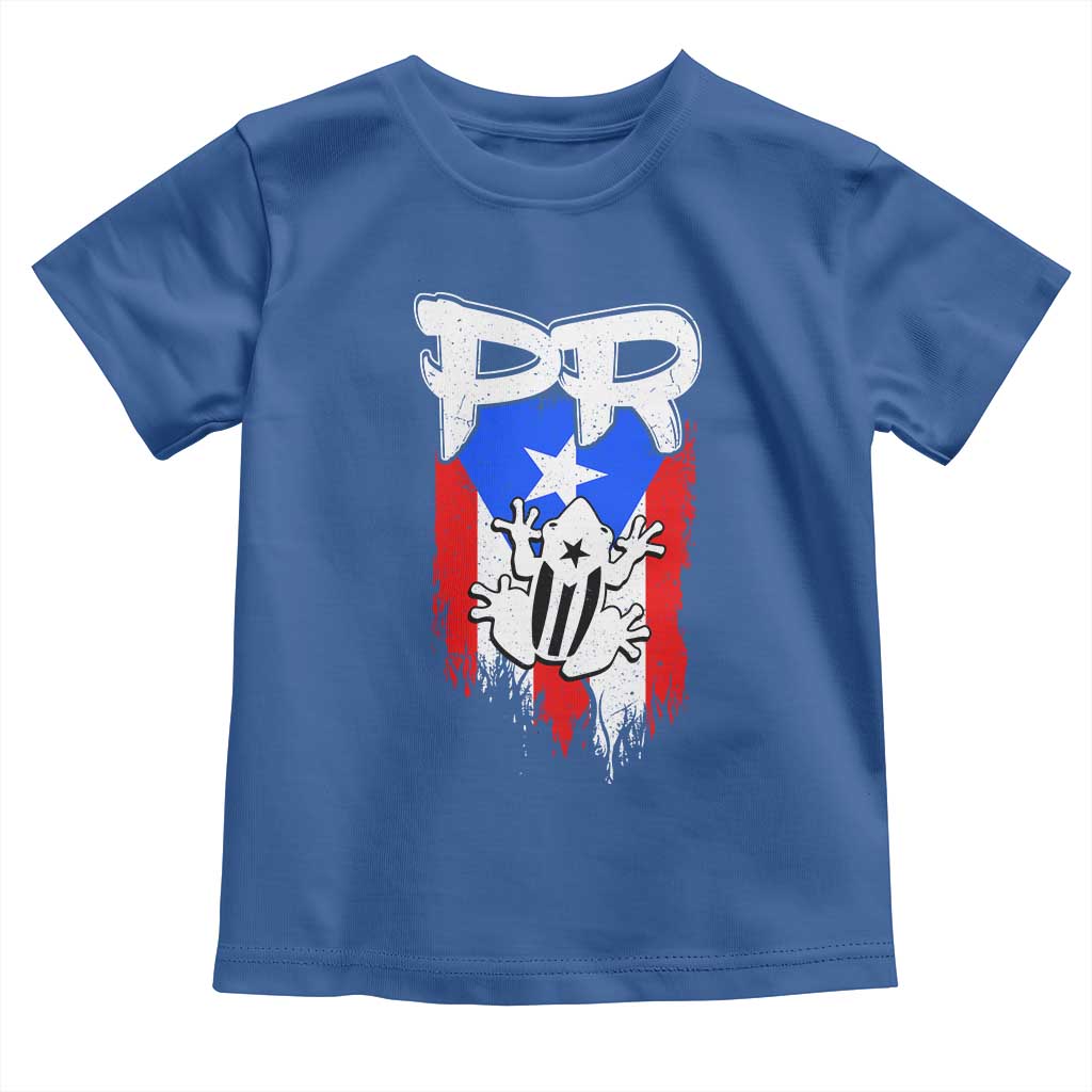 Puerto Rico Flag Hispanic Heritage Month Boricua Coqui Frog Toddler T Shirt - Wonder Print Shop