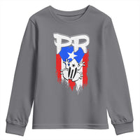 Puerto Rico Flag Hispanic Heritage Month Boricua Coqui Frog Youth Sweatshirt - Wonder Print Shop