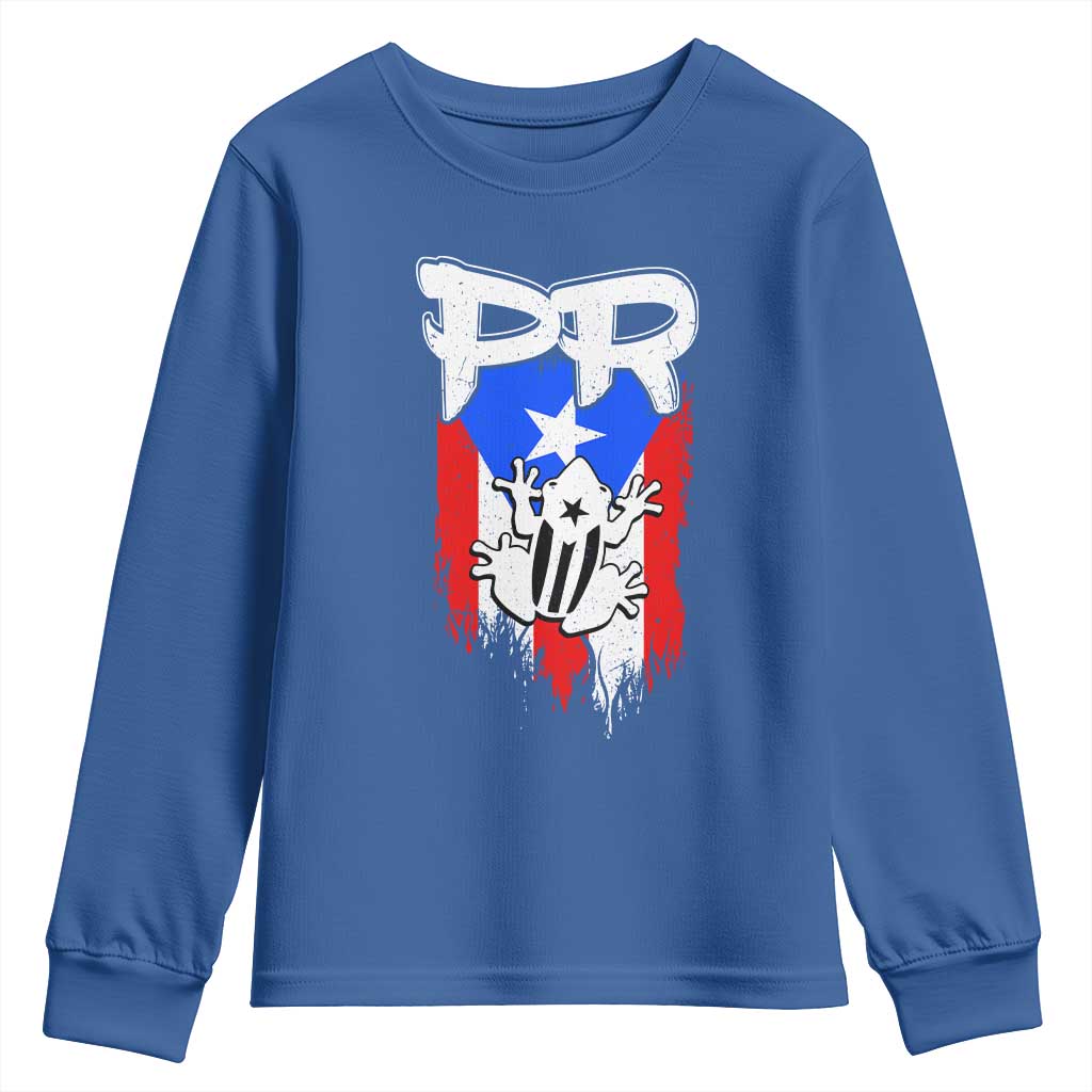 Puerto Rico Flag Hispanic Heritage Month Boricua Coqui Frog Youth Sweatshirt - Wonder Print Shop