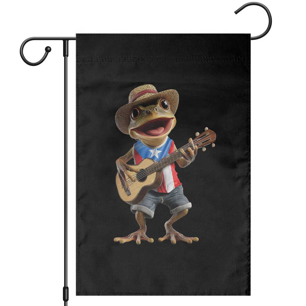 Puerto Rico Coqui Frog Puerto Rican Flag Taino Boricua Guitar Garden Flag - Wonder Print Shop