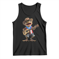 Puerto Rico Coqui Frog Puerto Rican Flag Taino Boricua Guitar Tank Top - Wonder Print Shop
