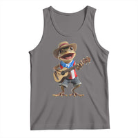 Puerto Rico Coqui Frog Puerto Rican Flag Taino Boricua Guitar Tank Top - Wonder Print Shop