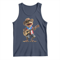 Puerto Rico Coqui Frog Puerto Rican Flag Taino Boricua Guitar Tank Top - Wonder Print Shop
