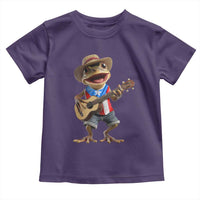 Puerto Rico Coqui Frog Puerto Rican Flag Taino Boricua Guitar Toddler T Shirt - Wonder Print Shop