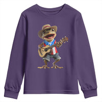 Puerto Rico Coqui Frog Puerto Rican Flag Taino Boricua Guitar Youth Sweatshirt - Wonder Print Shop