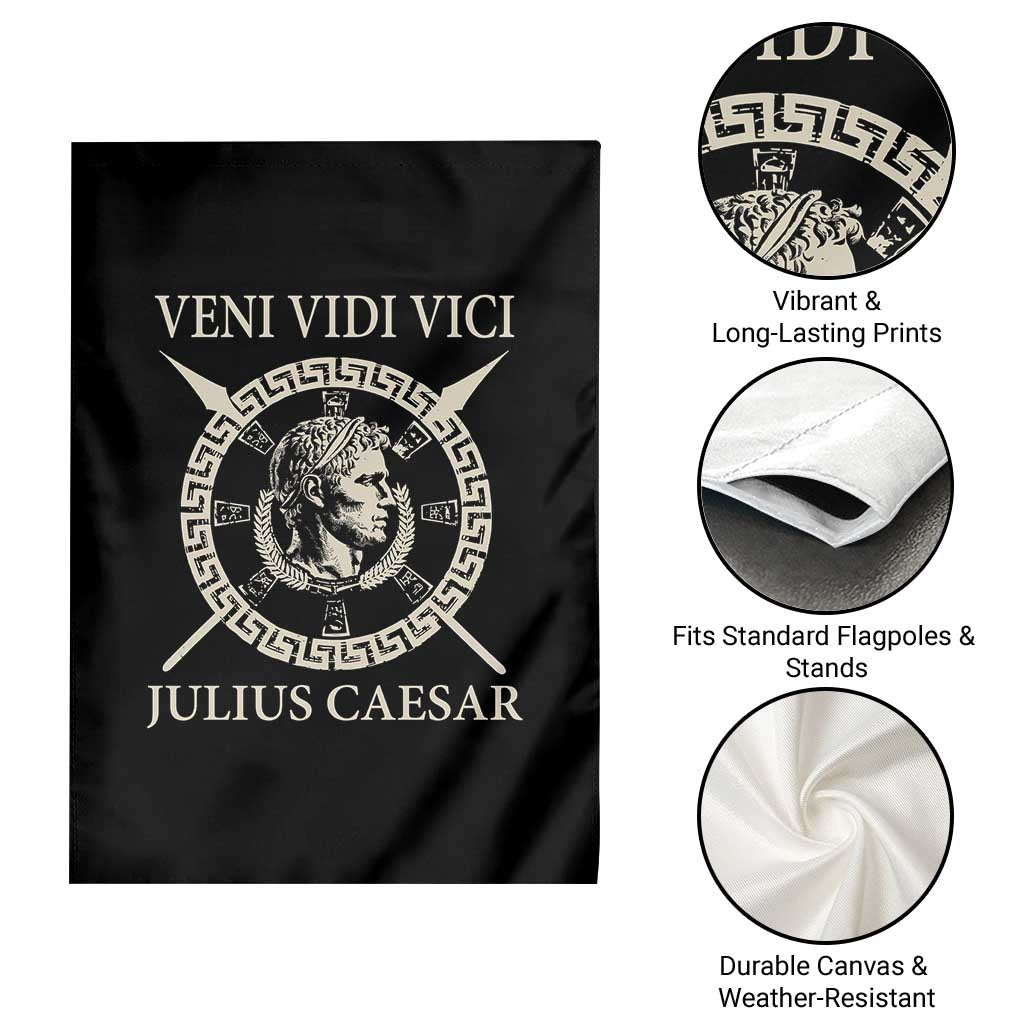Julius Caesar Garden Flag Veni Vidi Vici Roman History - Wonder Print Shop