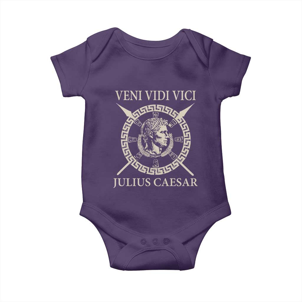 Julius Caesar Baby Onesie Veni Vidi Vici Roman History - Wonder Print Shop
