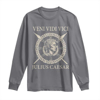 Julius Caesar Long Sleeve Shirt Veni Vidi Vici Roman History - Wonder Print Shop