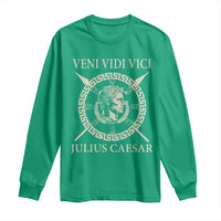 Julius Caesar Long Sleeve Shirt Veni Vidi Vici Roman History - Wonder Print Shop