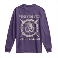 Julius Caesar Long Sleeve Shirt Veni Vidi Vici Roman History - Wonder Print Shop