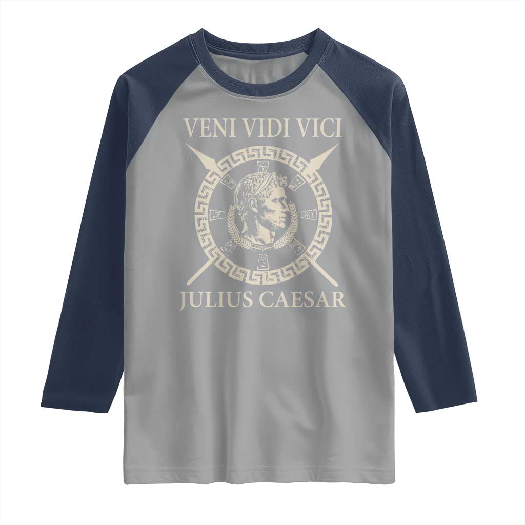 Julius Caesar Raglan Shirt Veni Vidi Vici Roman History - Wonder Print Shop