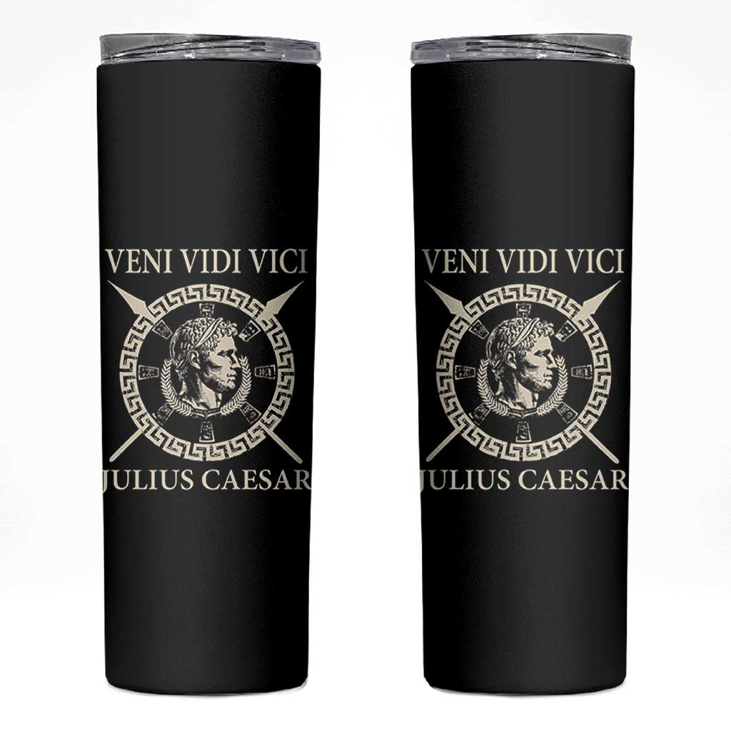 Julius Caesar Skinny Tumbler Veni Vidi Vici Roman History - Wonder Print Shop