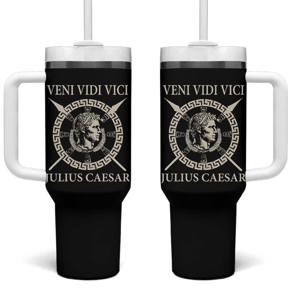 Julius Caesar Tumbler With Handle Veni Vidi Vici Roman History - Wonder Print Shop