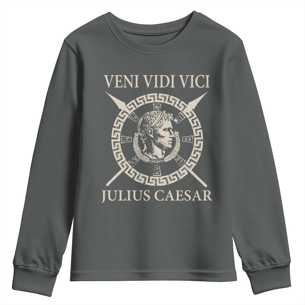 Julius Caesar Youth Sweatshirt Veni Vidi Vici Roman History - Wonder Print Shop