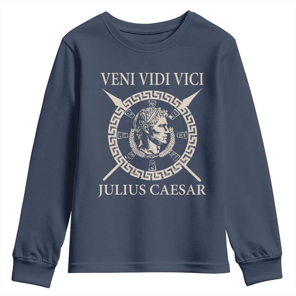 Julius Caesar Youth Sweatshirt Veni Vidi Vici Roman History - Wonder Print Shop